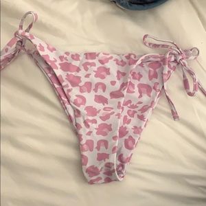 Pink leopard bikini bottoms
